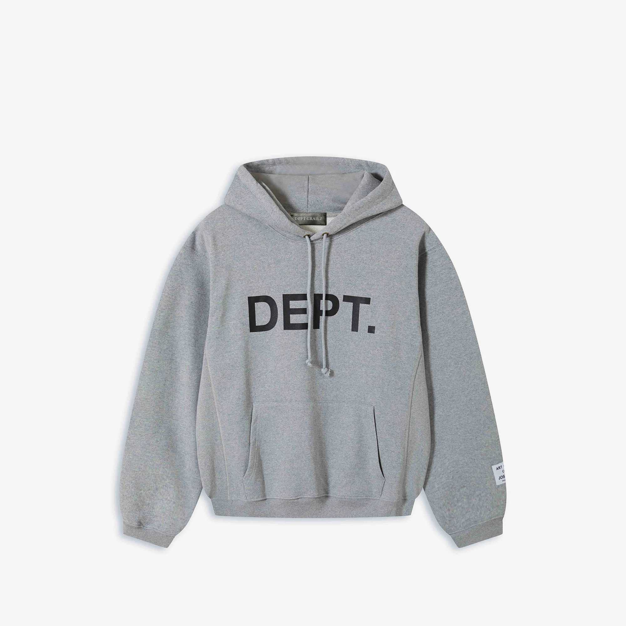 

Худи DEPT GRAILZ SOUVENIR LOGO с английским логотипом, винтажный, с эффектом потертости, серый меланж, размеры S-XL