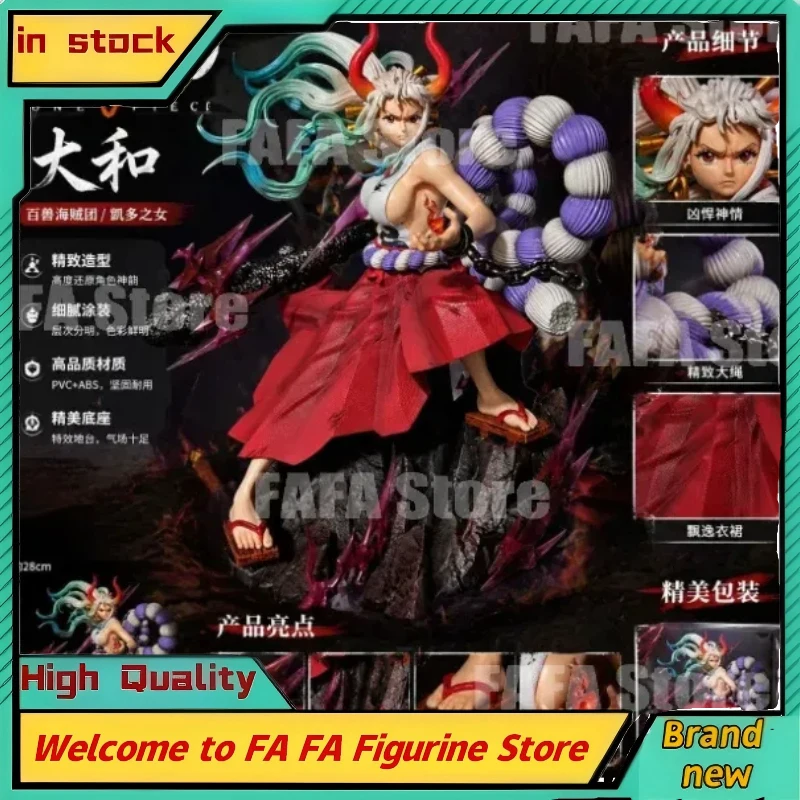 Figura de Resina de Alta Calidad de Yamato Raimei Hakke de One Piece, 20 cm, PVC, Efecto Raimei Hakke, Base Kanabo Rocky, Figuras Coleccionables