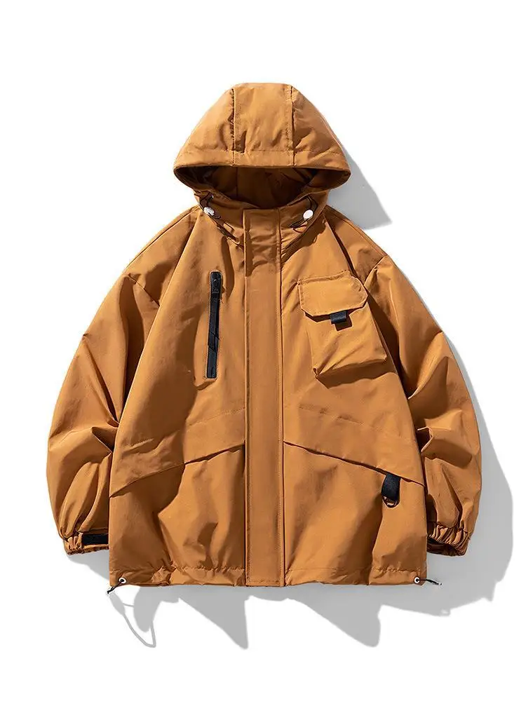 

Outdoor Sports Jacket Loose Fit Water Poof Hooded Windbreaker Men Casual Blouse Hiking Trekking Outer Wear Windproof Jacket 4xl