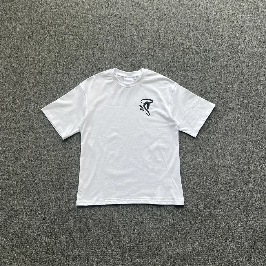 

Высококачественная повседневная свободная футболка ort Sve с вышитым дизайном на груди для мужчин и женщин, впитывающая пот хлопок, летняя...