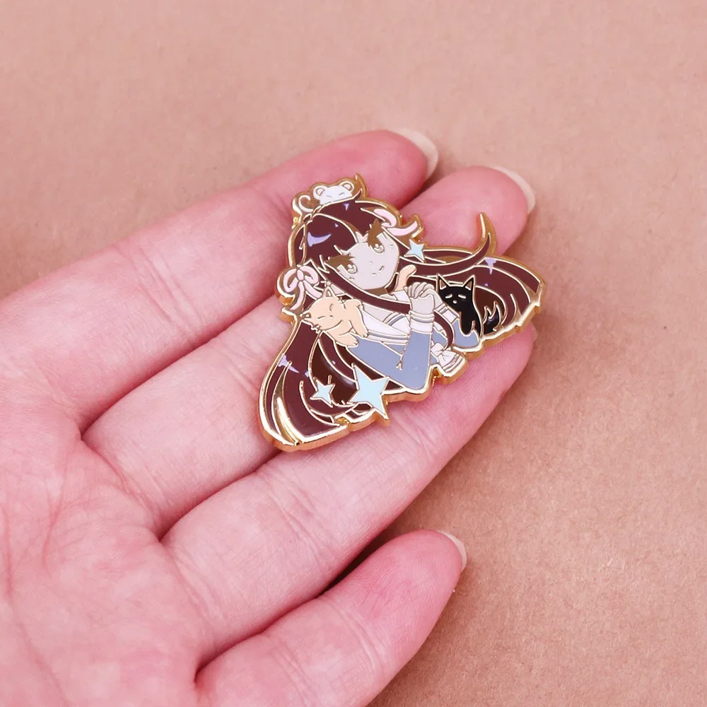 أنيق وروح الدعابة الحيوان المينا بروش أنيمي لطيف دورماوس إبريق الشاي سبيكة شارة التلبيب على ظهره زينت دبابيس ميدالية هدية #3