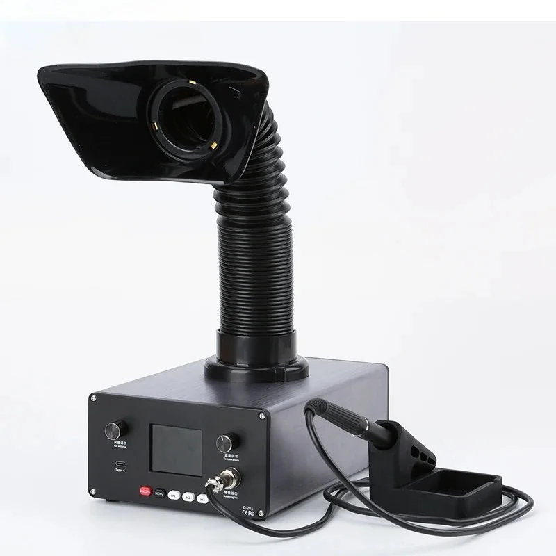 HotKing'sdun T12 Program -Controlled Automatic Preheating Hot Air Gun Desoldering Solder Iron Soldering Station Hot Air Gun