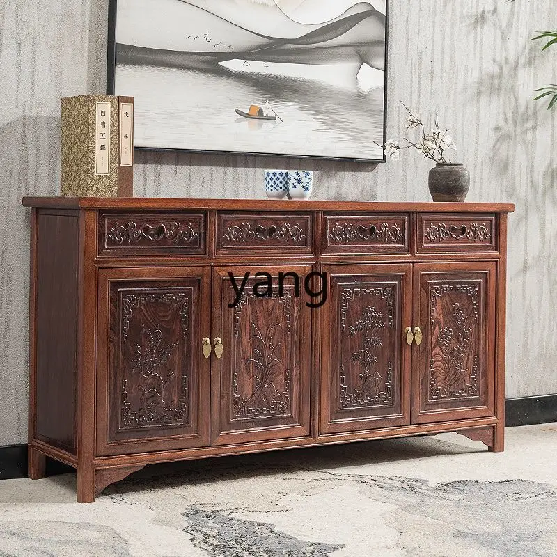 LTT solid wood dining side cabinet Chinese locker living room kitchen multi-functional tea cabinet