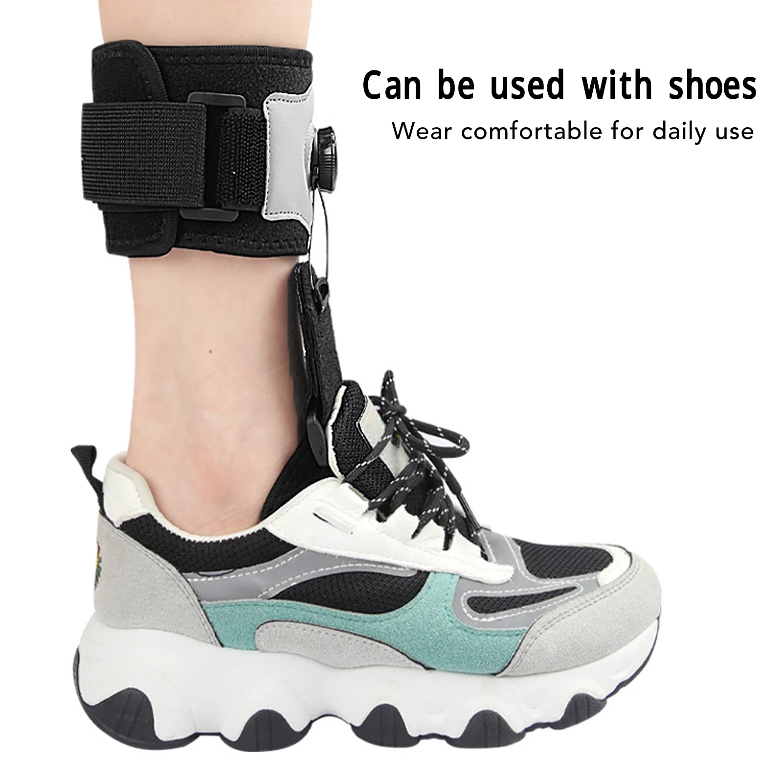 AFO Foot Drop Brace Adjustable Day Night Ankle Support Drop Foot Orthosis Brace Support for Walking with Shoes