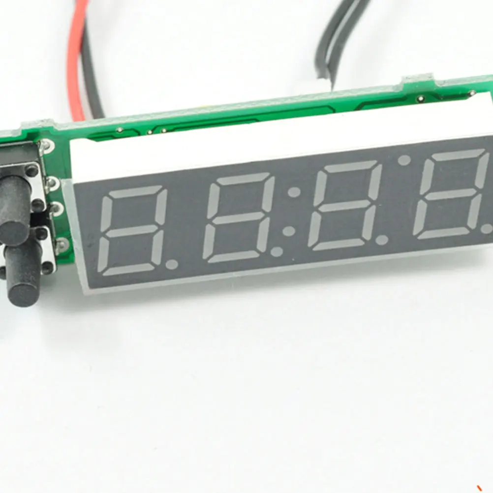 

Car Dashboard Digital Thermometer Dual Temperature Monitor Clock Display For Vehicle Refrigerator Aquarium Green Self-Adhesive