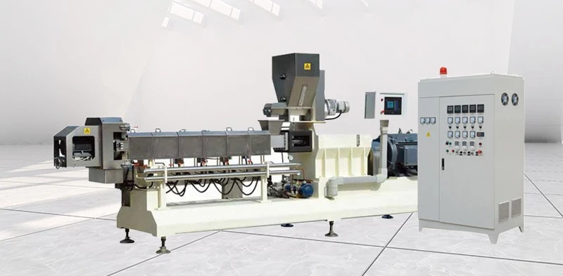 Acero inoxidable, doble tornillo, puffer, extrusión, comida inflada, extrusión