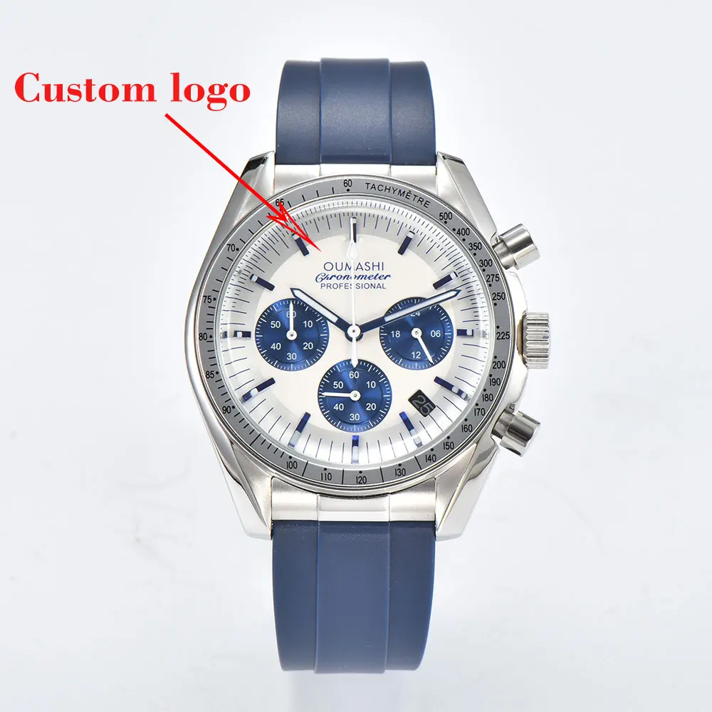 40MM  Quartz Watch 316L stainless steel scratch resistant coated crystal 50 meters waterproof case luminous watch