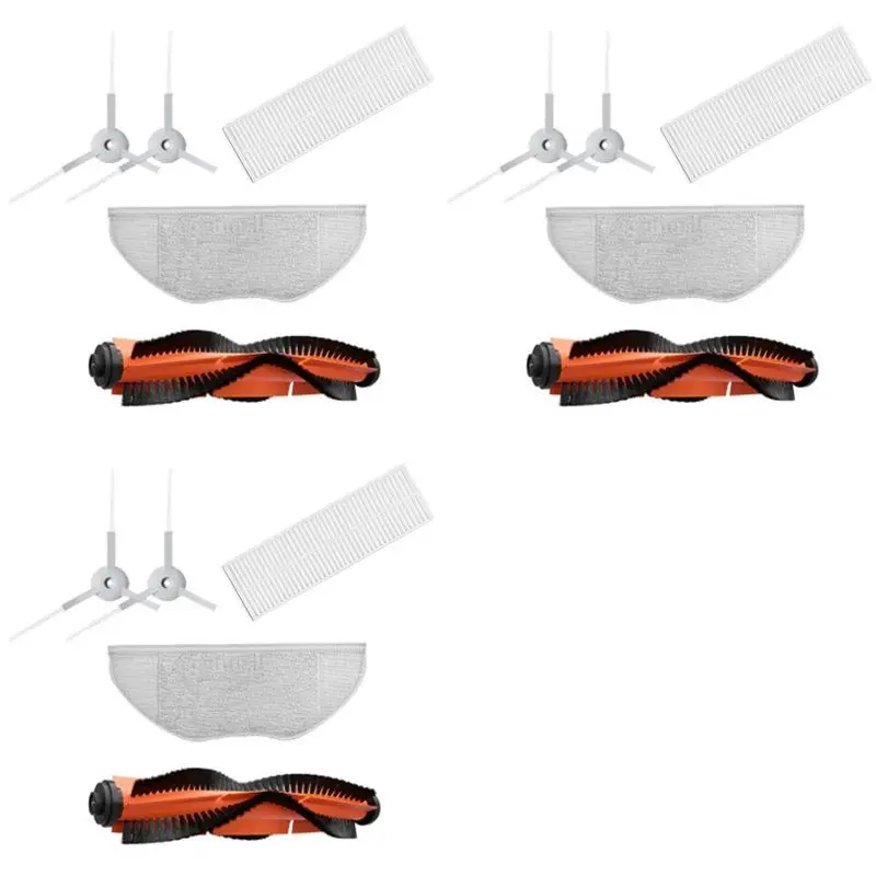 

Комплект AS94-3 для робота-пылесоса XIAOMI MIJIA G1 MJSTG1 Mi Robot Vacuum-Mop Essential: основная роликовая щетка, HEPA-фильтр, салфетка для влажной уборки