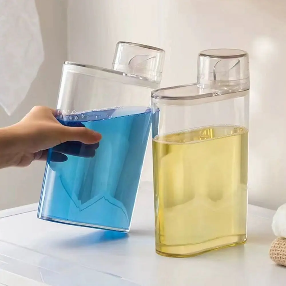 

Clear Laundry Liquid Refillable Bottle Shower Gel Laundry Detergent Dispenser High Capacity Softener Detergent Storage Container