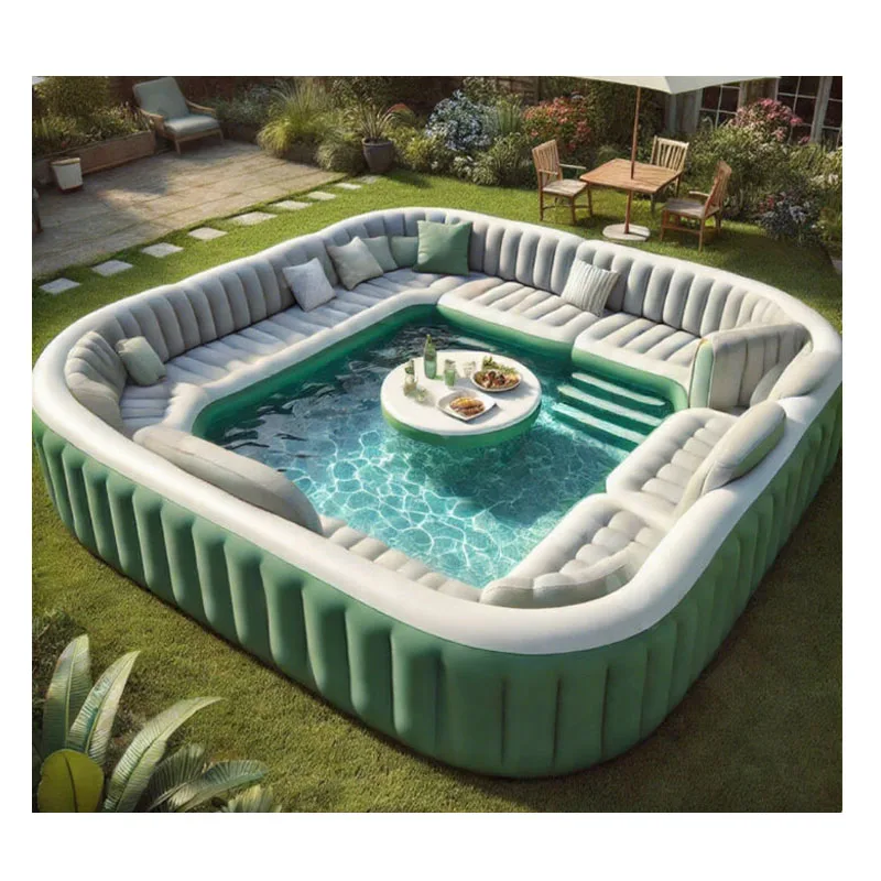 Custom Backyard Party Family Kids Adult Portable Lounge Inflatable Swimming Pool Inflatable Sofa Pools