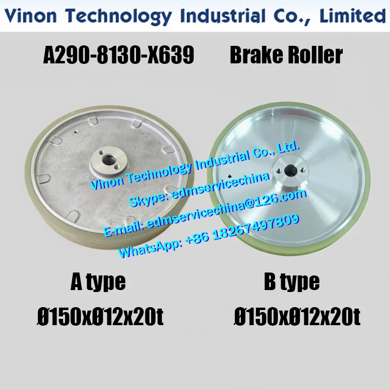 

A290-8130-X639 edm Brake Roller Ø150xØ12x20mm CiC series Brake Wheel Tension Wheel wear parts Fa nuc A290.8130.X639,A2908130X639