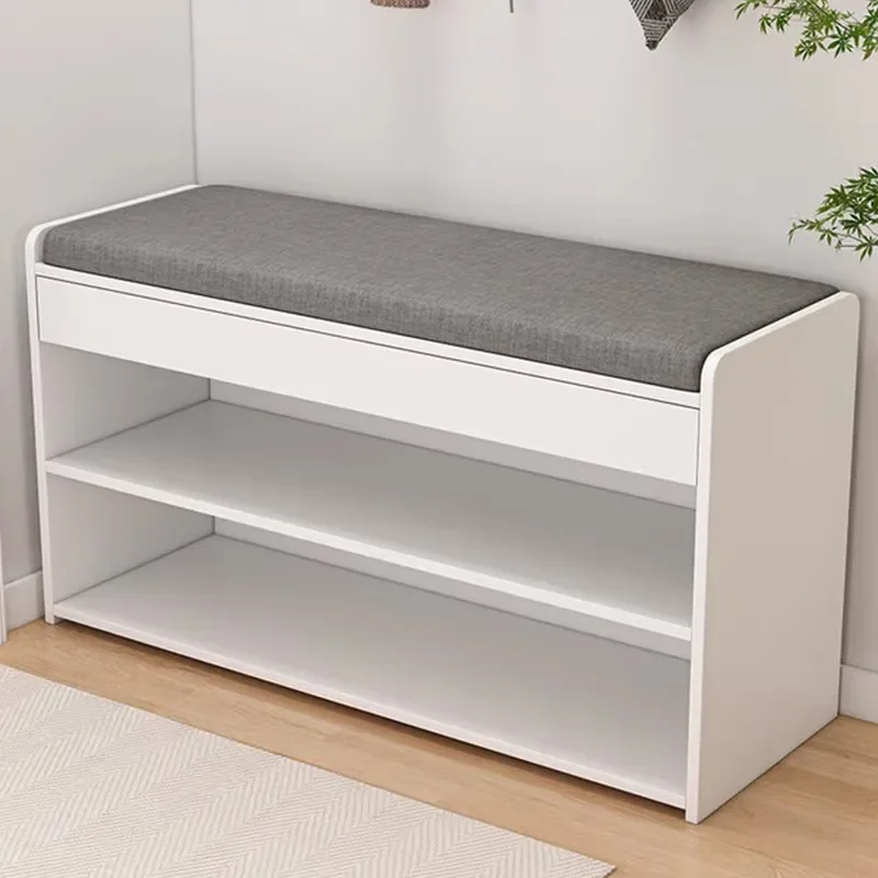 

Shoe changing stool household door shoe cabinet sitting stool integrated simple shoe rack door soft bag seat cushion