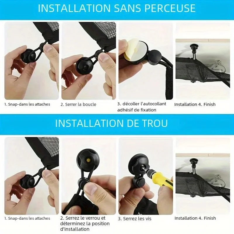 8 Hole Socket Network Pocket, Under Desk Cable Management Net, Under Table Cord Management Mesh Organizer, Flexible Wire Hiders