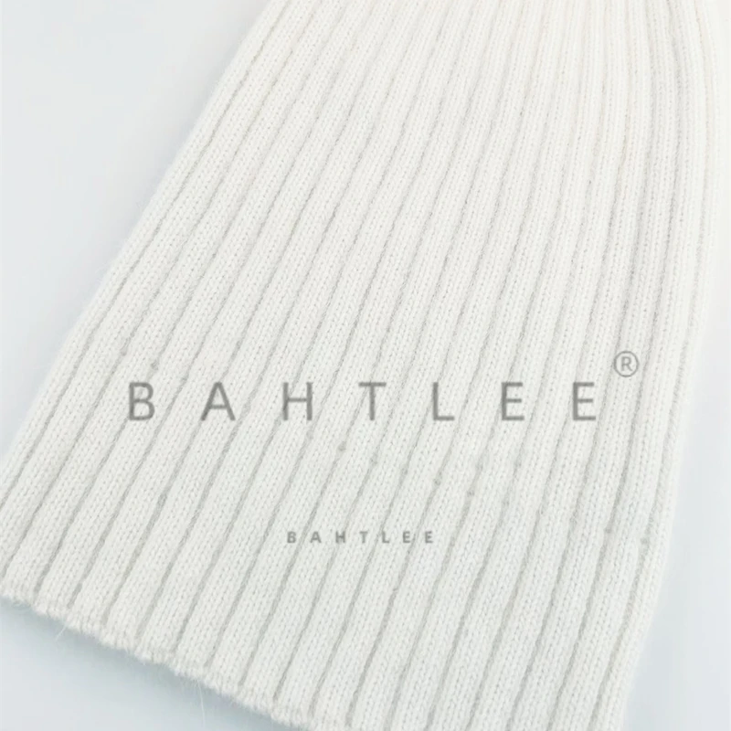 BAHTLEE-Women\'s Angora Hair Knitted Hat, Caps, Warmer, Winter