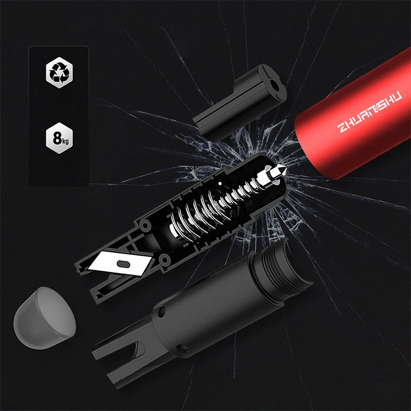 Youpin ZHUANSHU Car Safety Hammer Emergency Auto Glass Window Breaker Seat Belt Cutter Life-Saving Escape Outdoor Emergency Tool