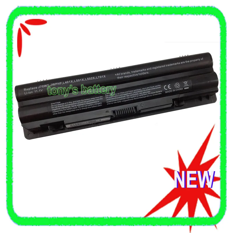 

6 Cells Laptop Battery For Dell XPS L401x L501x L502X L701x L702X XPS 14 15 17 WHXY3 JWPHF J70W7 312-1123