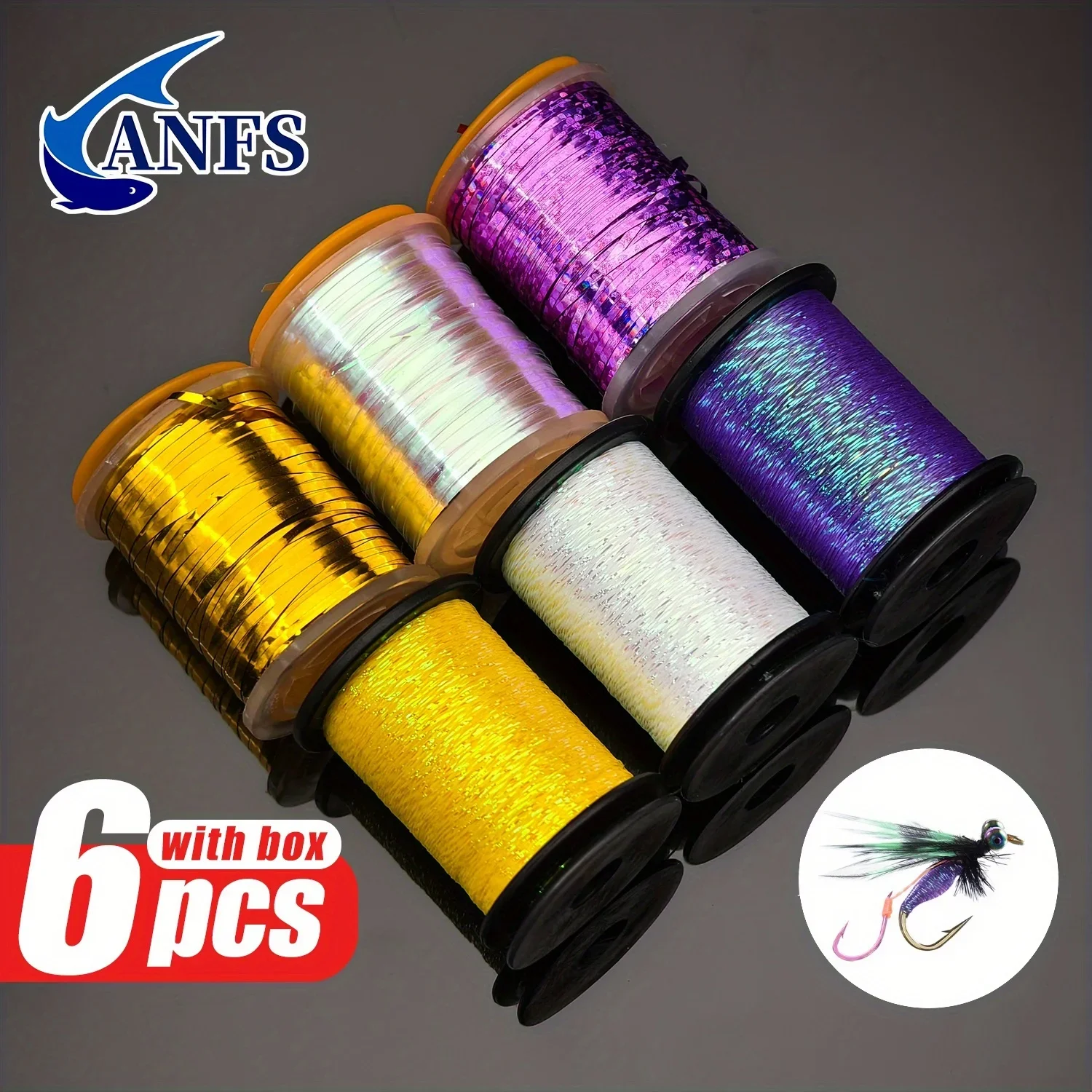 Anfs 6Pcs Fly Tying… - image