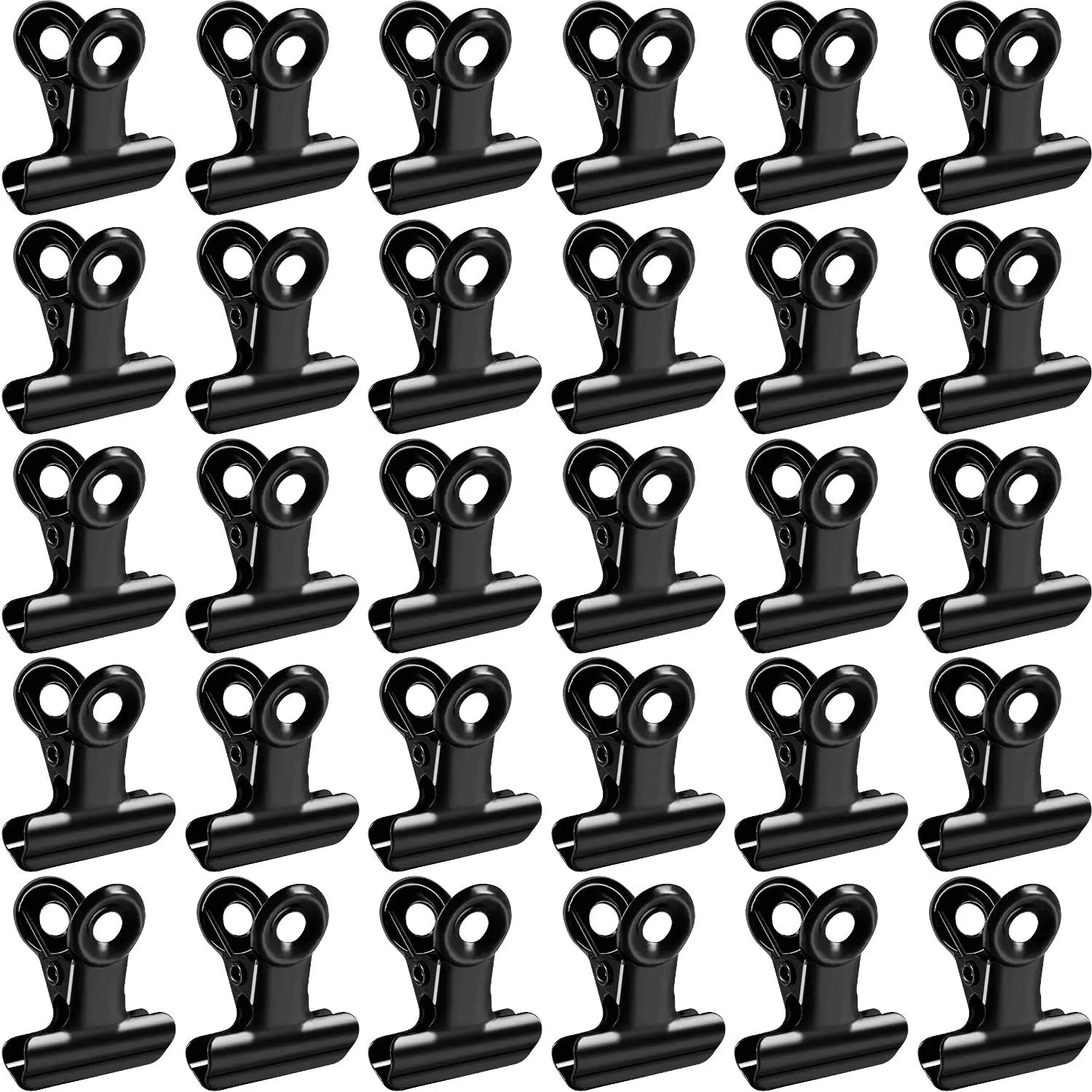 

100 Pcs Mini Hinge Clips, 0.87 Inch Black Metal Binder Clamps for Photos, Posters, Food Bags, Home Office Crafts