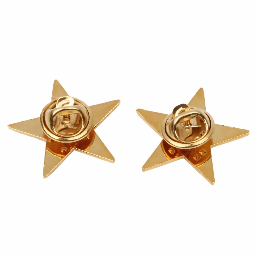 WW2 زوج الجيش الأمريكي نجمة واحدة الضرب رتبة عامة التلبيب شارة شارة إعادة تمثيل الذهب