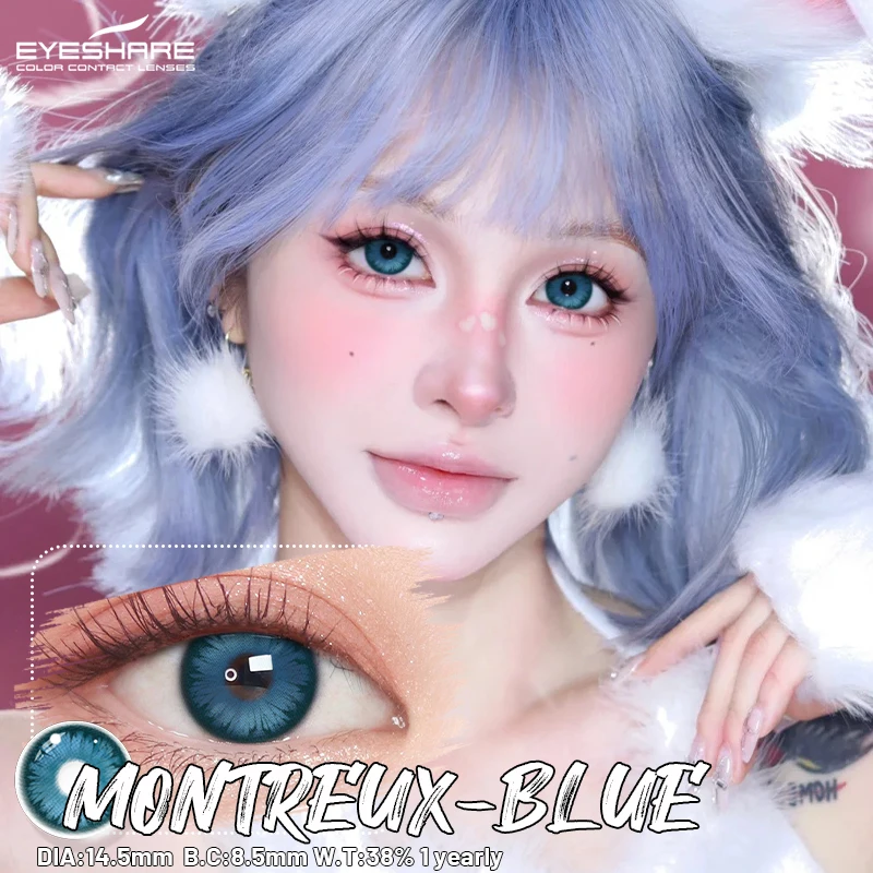 EYESHARE 1 Paar Anime Red Eye Linsen Farbkontaktlinsen Cosplay Blaue Augen Make-up Kontakt Halloween Rosa Kontakte Lila Linsen