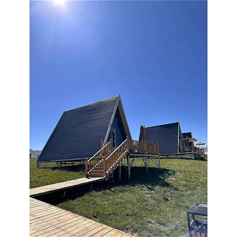 Prefabricated Triangular Wood House Modern Minimalist Villa with Sandwich Walls for Garden  Luxury Resort high quality hot sale