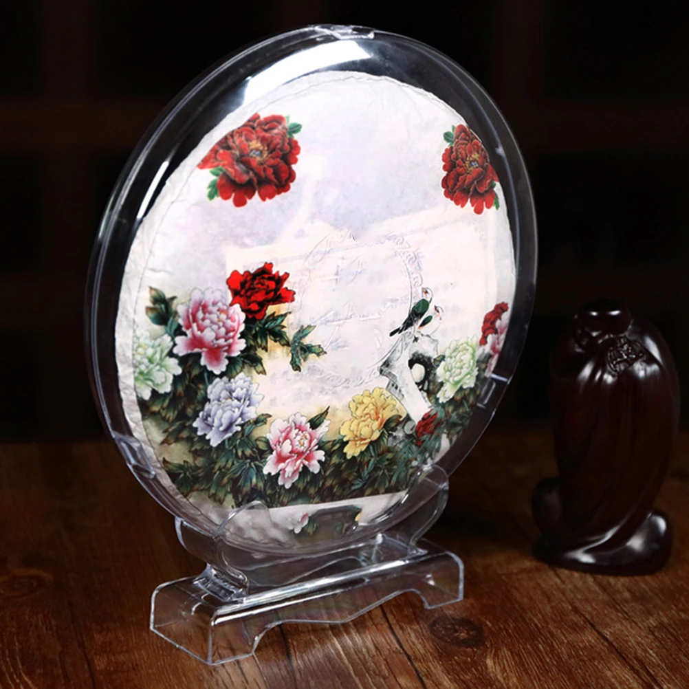 

Round Tea Box Tea Cake Holder Transparent Dust Proof Moisture Proof Detachable Storage Rack For Home Decor Display Case
