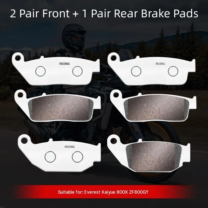 For KOVE 800X Carbon‑Copper Disc Brake Pads Thermal‑Stable Low‑Dust Anti‑Squeal Brake Shoes Mod Accessories