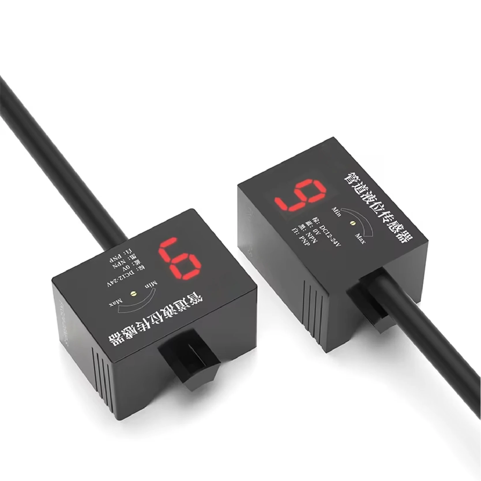 Compact Capacitive Level Sensor 6-26mm Non-Contact Pipe Liquid Level Detector NPN PNP Output IP66