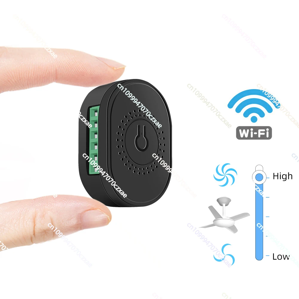 

Tuya Wifi Smart Ceiling Fan for Alexa Google Home Speed Switch EU 220V Mini Wall on/Off Module Remote Electric Control