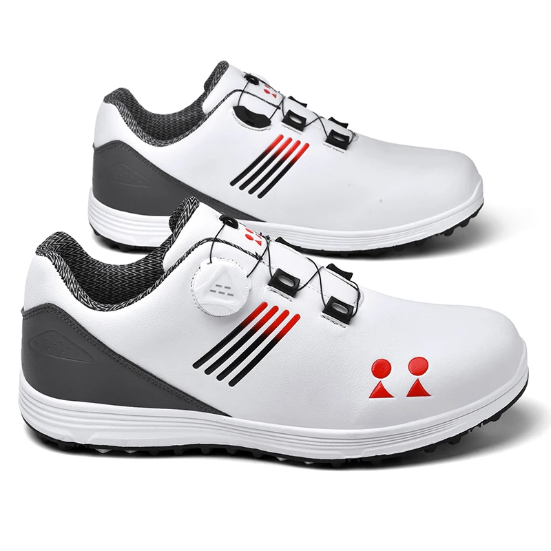 Sapatos de golfe respiráveis impermeáveis para homens e mulheres, tênis sem espigas, esportes ao ar livre, caminhadas, calçados de golfe