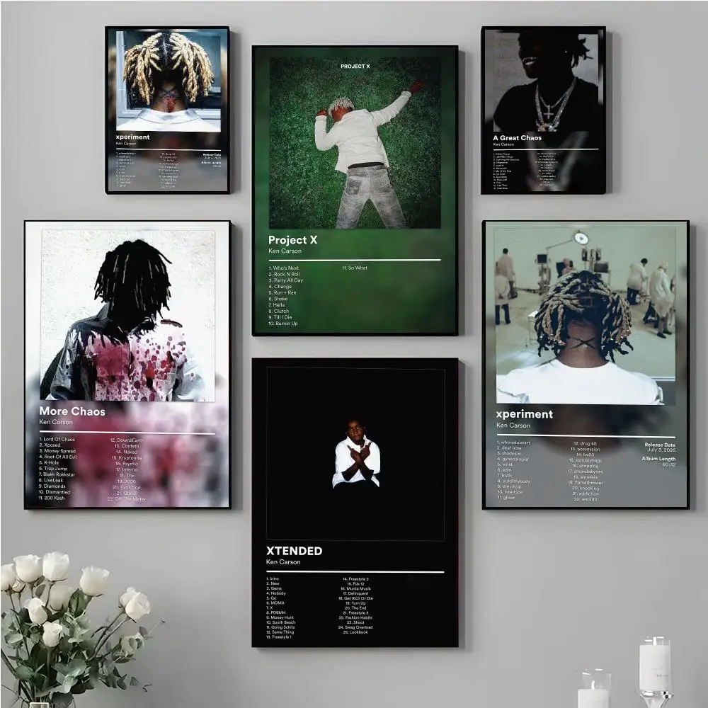 Hip Hop Music K-Ken Carson Poster Music Album Wall Art Print Room Decoration for Bedroom Living Room Office Home Decor Gift