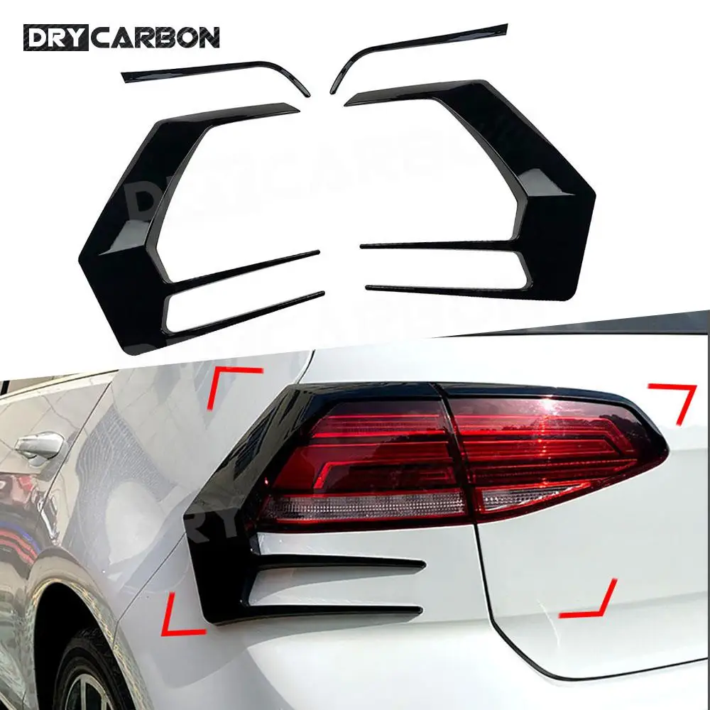 

for Golf 7.5 MK7.5 2016-2019 Car Rear Lamp Trim Cover Frame Strip Canards Spoiler For Volkswagen VW Golf 7 GTI Mk7 2012-2015