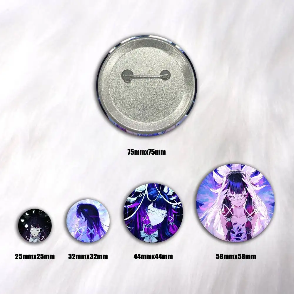 Columbina Varka Lauma Game Character Creative Round Button Badges Cute Pin Brooch for Backpack Clothes Lapel Jewelry