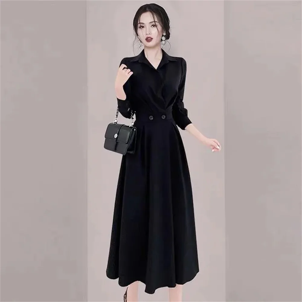 

High End French Hepburn Style Kikyo Dress For Spring 2023 Unique And Chic Mid Length Shirt And Skirt