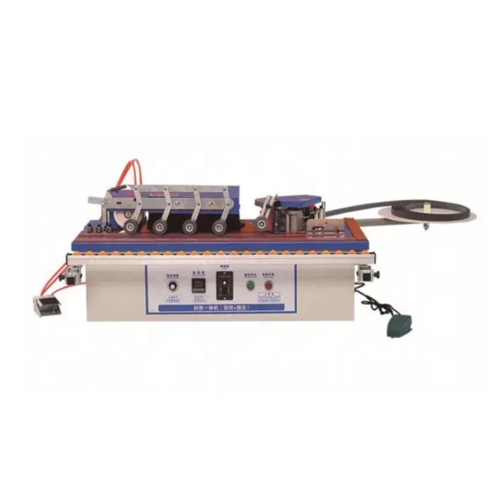 

l # Mini polishing and sealing integrated woodworking edge banding machine wood straight curve double-sided gluing edge bander