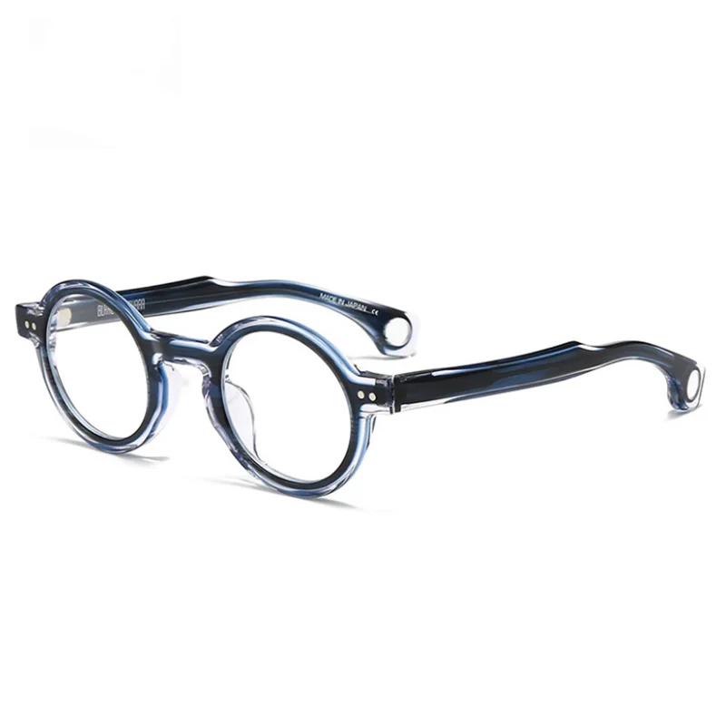 ALDRICH Belight Combine Color Acetate Round Shape Retro Vintage RX-able Eyeglass Frame