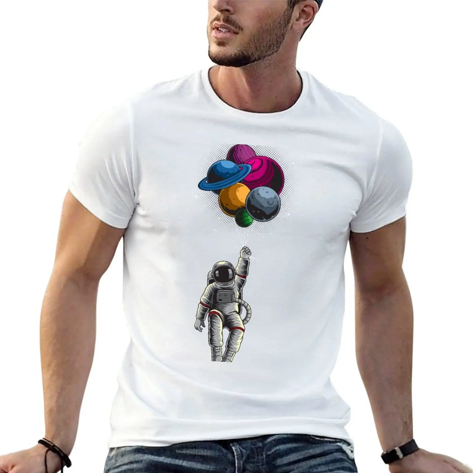 

Astronaut on Balloons T-Shirt man t shirt cotton man t shirt designer T-Shirt
