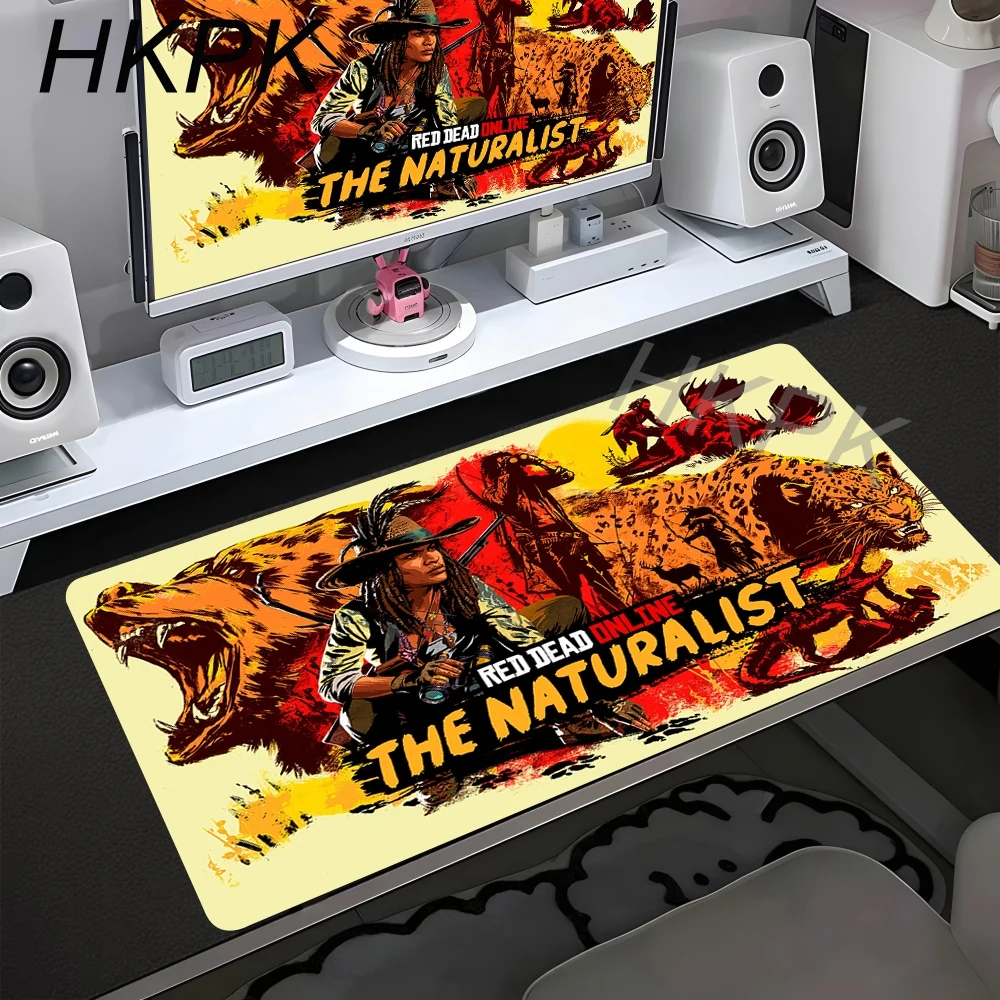 Grand tapis de souris pour jeux vidéo Red Dead Redemption 2, tapis de bureau pour clavier de PC Gamer, tapis de souris Anime, accessoires informatiques, tapis de souris Lockrand