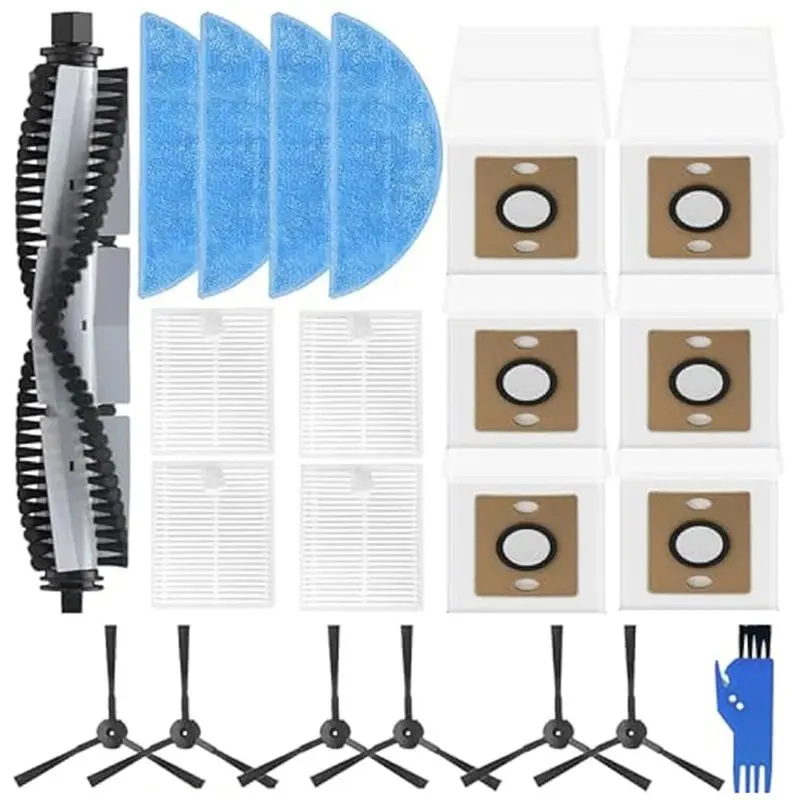 

【BRAND NEW】For ILIFE A30 A30 Pro Robot Vacuum Cleaner,1 Main Brush 6 Dust Bag 6 Side Brush 4 HEPA Filter 4 Mop Pad 1 Cleaning Br