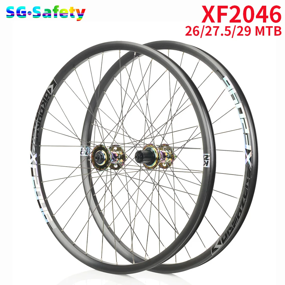 KOOZER XF2046 Mountain bike wheelset 26/27.5/29er inch MTB rim 4 Bearing Thru QR XM490PRO hub HG XD MS 8 9 10 11 12speed  Wheels