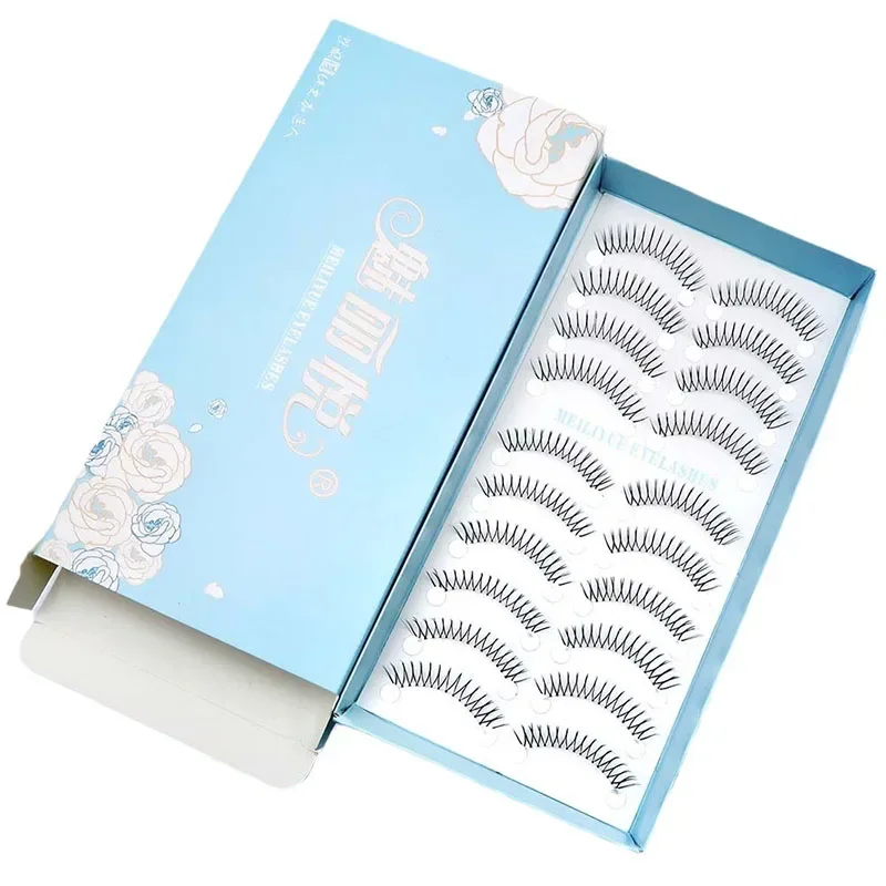 Hot Korean V-shaped False Eyelashes Natural Eyelashes Reusable Wispy Fashion Manga Eyelash Extensions Handmade Soft Makeup Tools