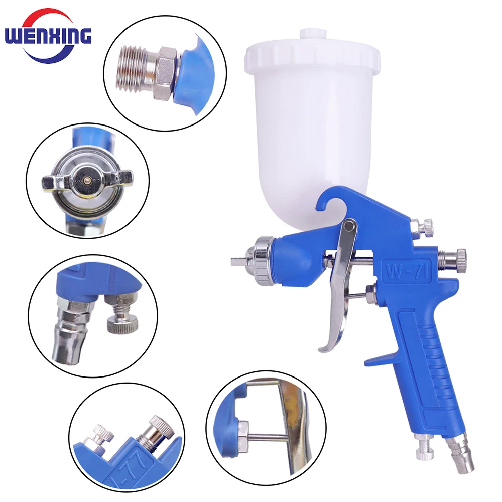 Spray Guns W-71 Pneumatic Paint Spray Gun Tool 1.5mm Painting Cars Aerograph Tool HVLP Spray Gun