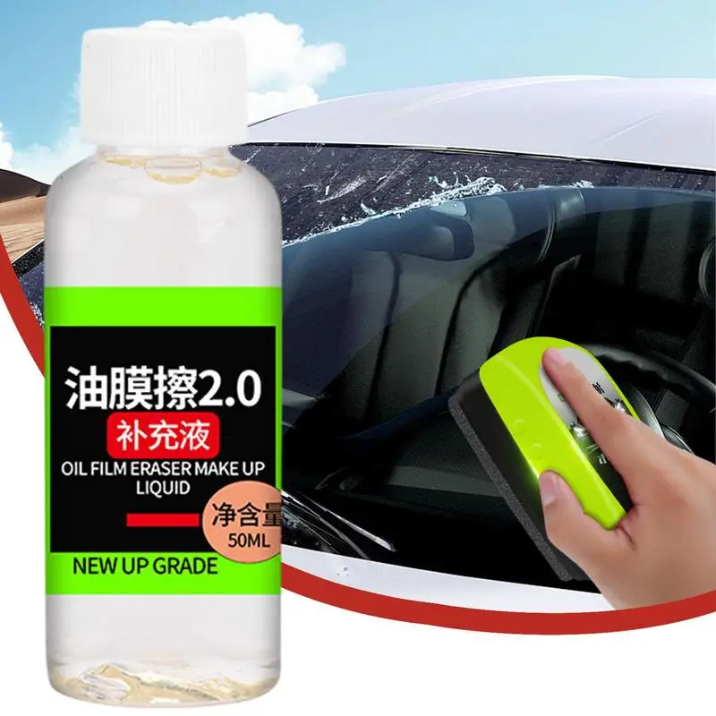 Car Glass Oil Film Remover Automotive Glass Sponge Cleaning Brush Front Inner Windshield Glass Oil Film Cleaner Car Cleaning