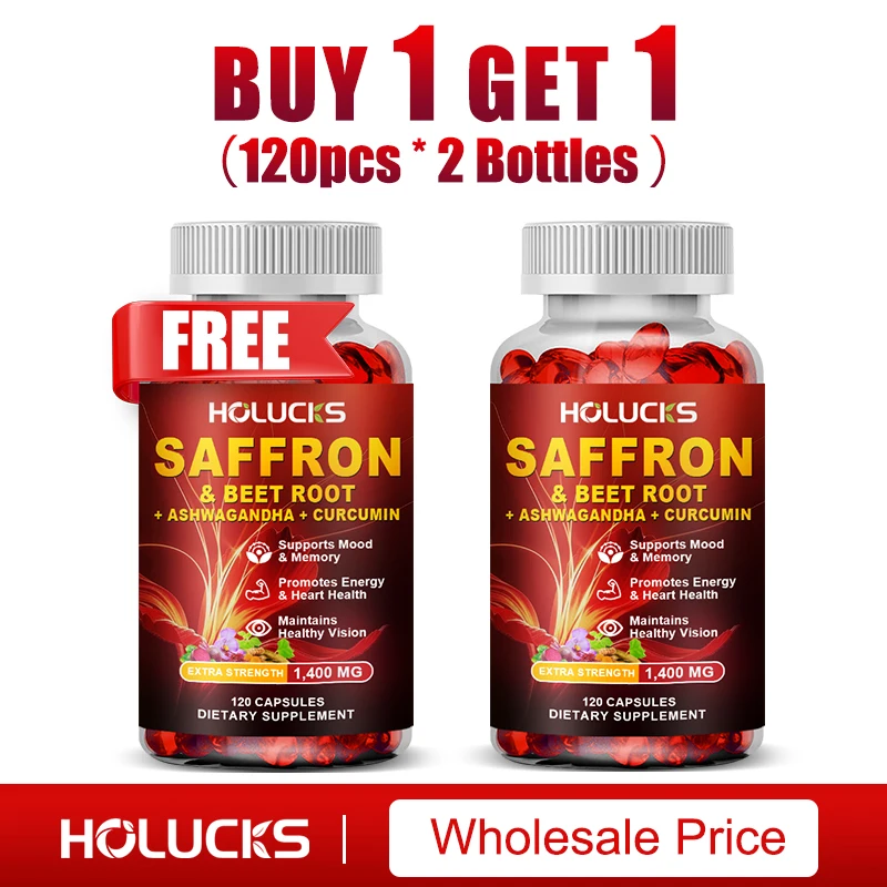 

Натуральная добавка с шафраном HOLUCKS, повышает энергию, укрепляет иммунитет, улучшает настроение и концентрацию, поддерживает здоровье глаз и сердца, для женщин и мужчин.