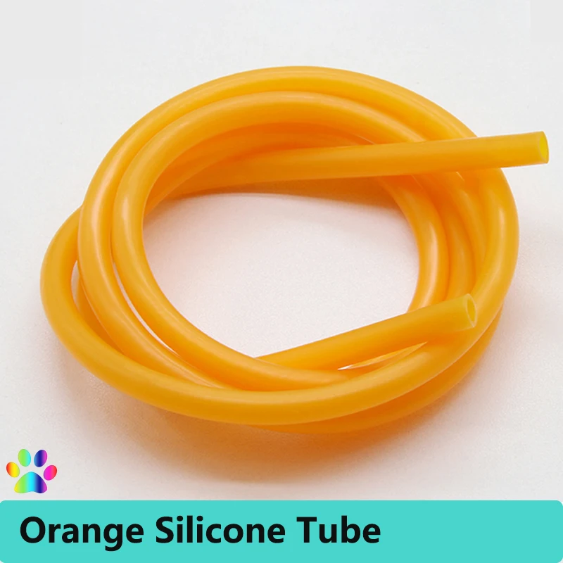 

1/5/10M Orange Silicone Rubber Tube Food Grade 3x5mm 4x6mm 5x7mm 6x8mm Flexible Nontoxic Garden Water Hose Pipe