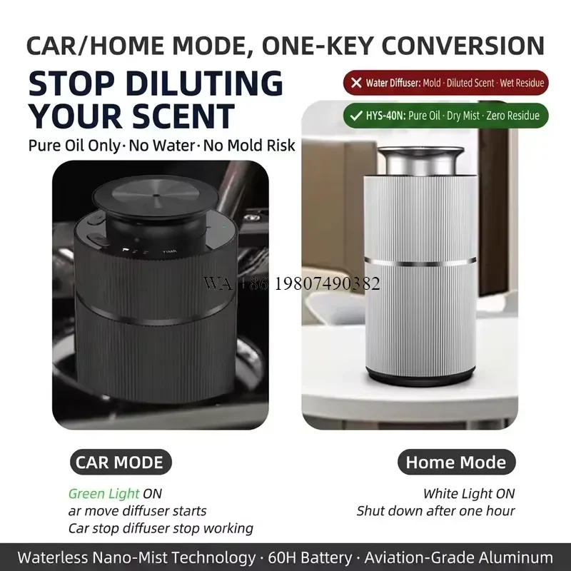wmwmnu Wholesale Customized Luxury Mini USB Rechargeable Nano Mist Essential Oil Diffuser Waterless Scent for Car
