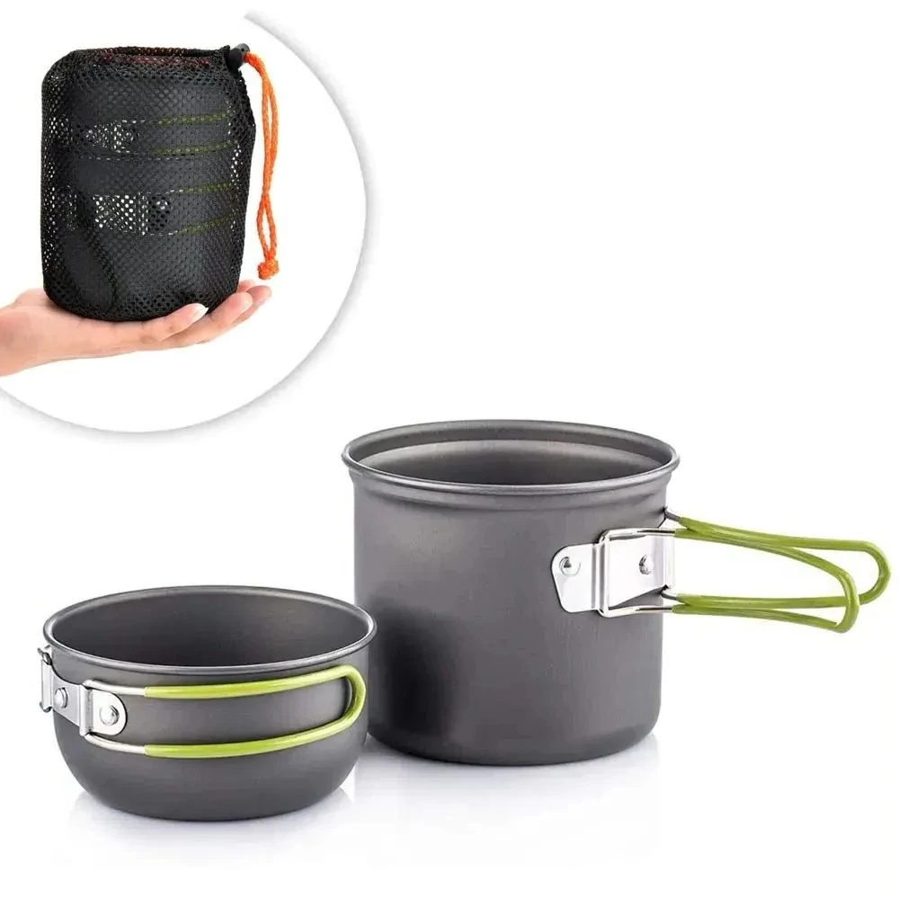 

Ultralight Camping Cookware Mess Kit Camping Pot Set Outdoor Cooking Tableware for Hiking Trekking Picnic Fishing Mountaineering