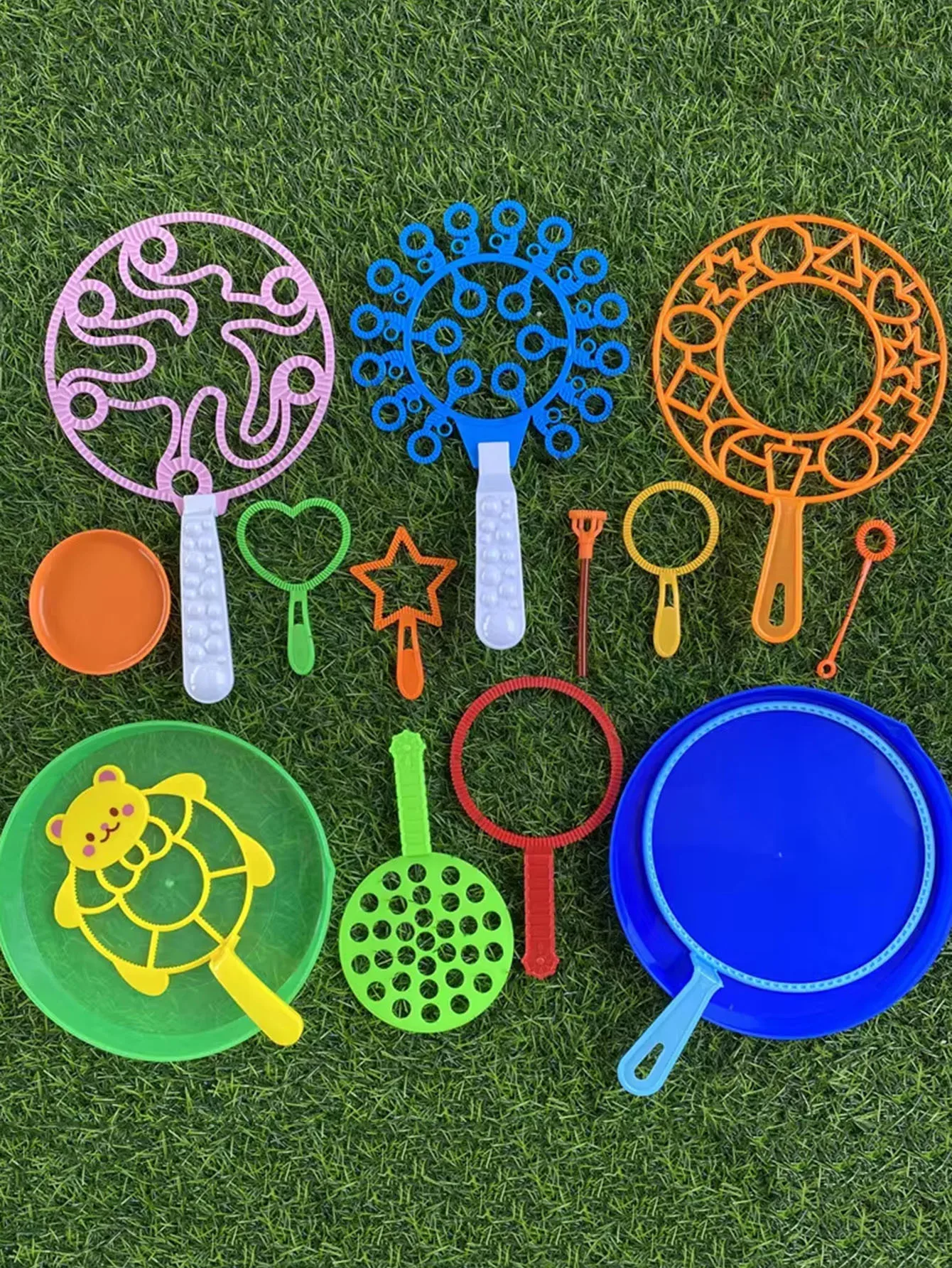 Big Bubbles Wand Kits para crianças, Fancy Circle Props, Multi Shaped Bubble Ring, Brinquedos divertidos ao ar livre, Brinquedos interativos familiares