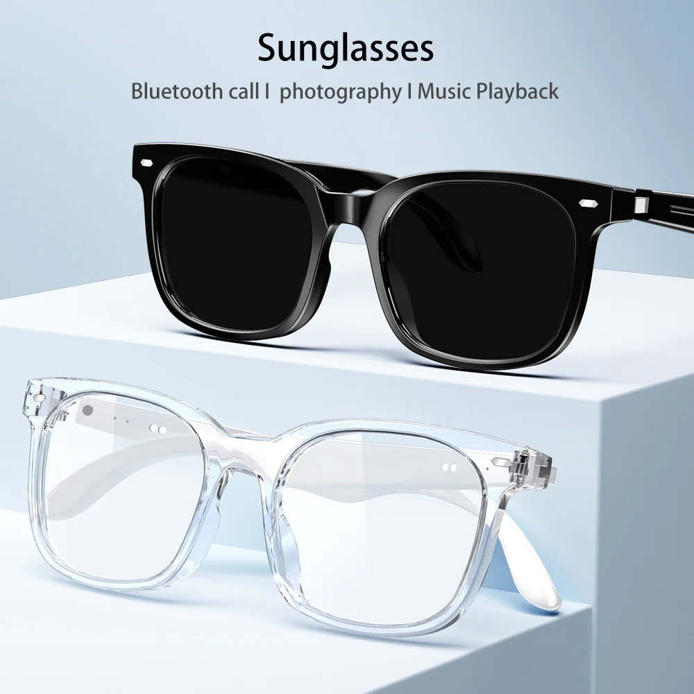 V6 Max Ai Smart Translation Clear Lenses Glasses Camera Recording Photo Video Recording Waterproof Call Sunglasses