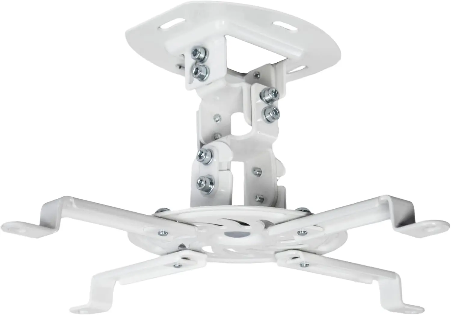 

Universal Adjustable Ceiling Projector Mount with Extending Arms, White